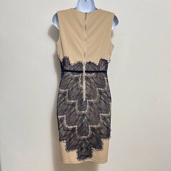 SALE!! London Dress Company Navy Lace Cocktail Dress Size 8 - Picture 4 of 7